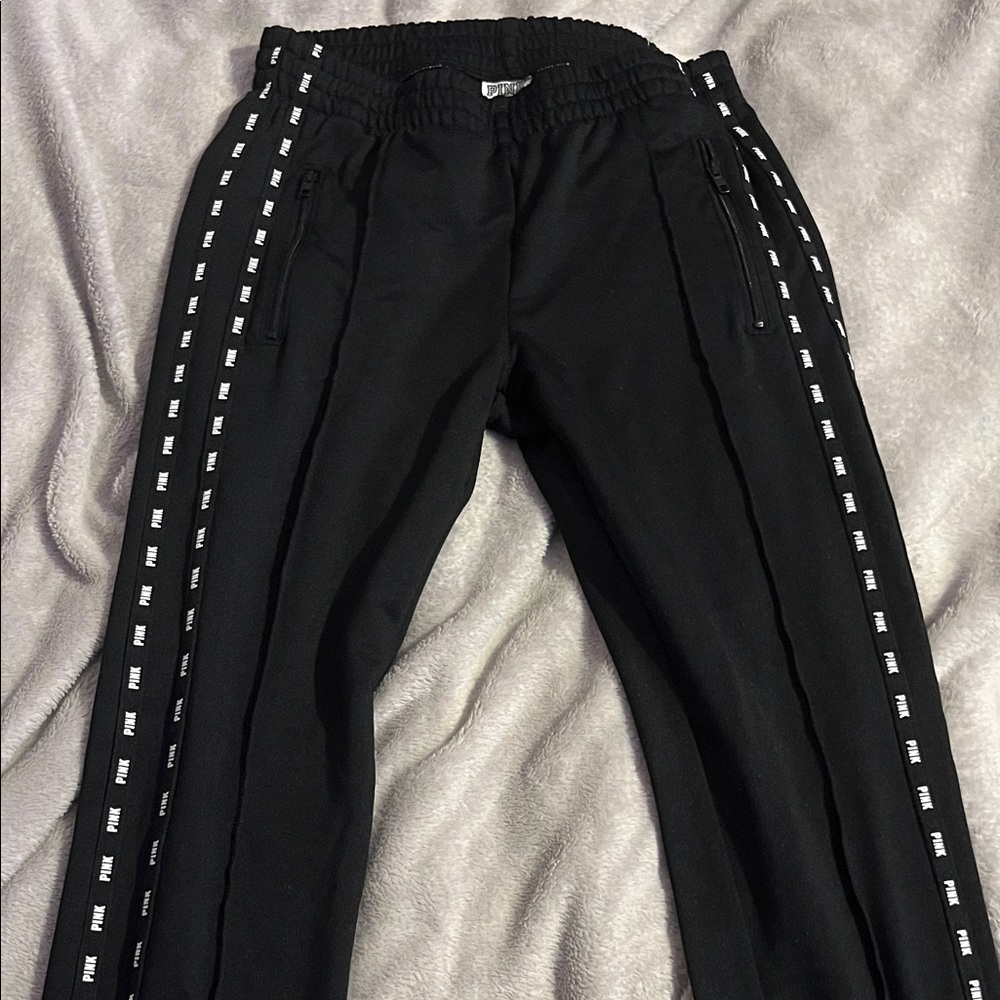 PINK Victoria's Secret Black Track Pants